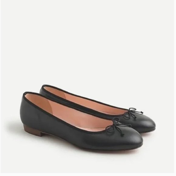 J. Crew Kiki Leather Ballet Flats